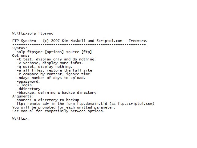 PHP FTP Synchronizer Screenshot