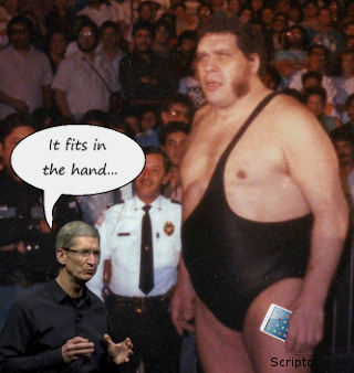 iPad Mini in the hand (of Andre the giant)