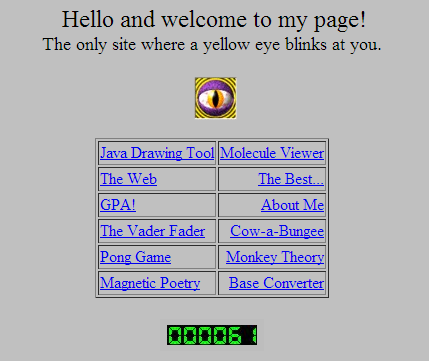 Screenshoot of the first site of Zuckerberg