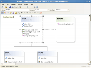 UML editor implemented on Mono