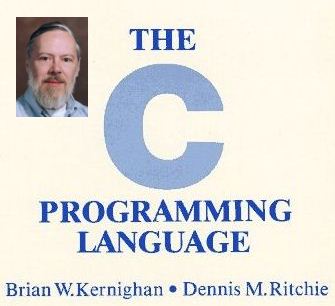 Le fameux livre et une photo de Dennis Ritchie Language C, Dennis Ritchie