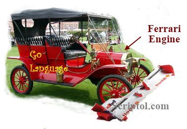 Go programming language, Ford T with Ferrari engine