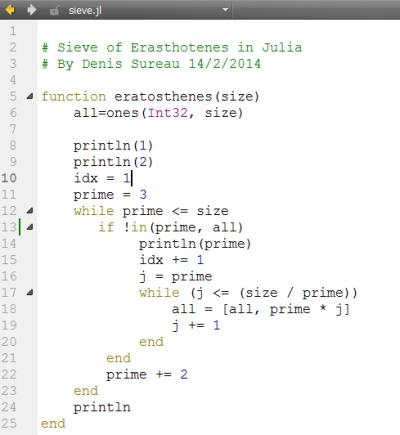 Demo Julia programming language