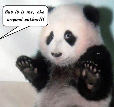 Guilty Panda. How look a panda A quoi ressemble un panda caught in the act