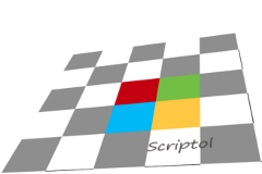 XAML text on a chessboard with Microsoft's colors